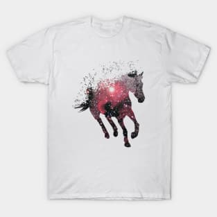 Fantasy space Horse in Galaxy T-Shirt